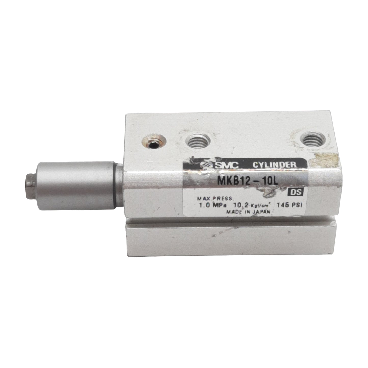 Used SMC MKB12-10L Rotary Clamp Cylinder, ø12mm Bore, 10mm Stroke, M5, 1.0MPa Max