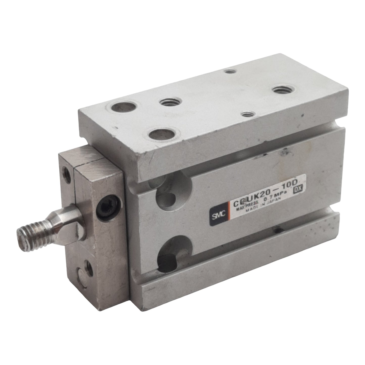 Used SMC CDUK20-10D Pneumatic Cylinder, ø20mm Bore, 10mm Stroke, M5, 0.7MPa