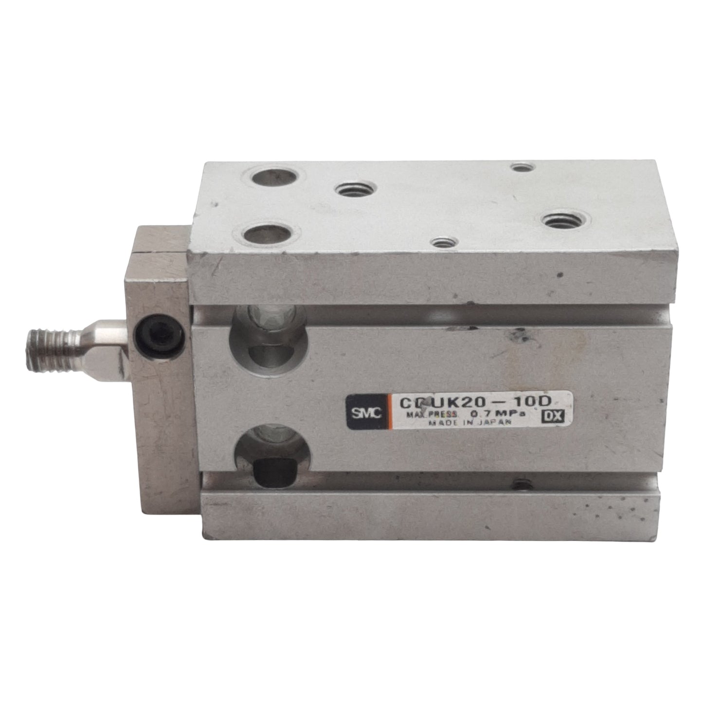 Used SMC CDUK20-10D Pneumatic Cylinder, ø20mm Bore, 10mm Stroke, M5, 0.7MPa