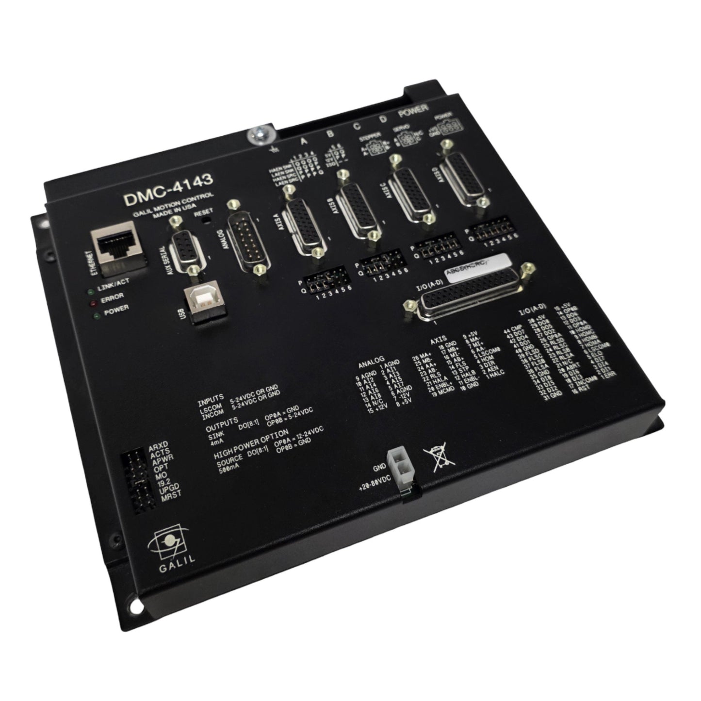 Used Galil Motion Controls DMC4143-BOX4-ABCD(HSRC) Motion Controller 4-Axis 28-80VDC