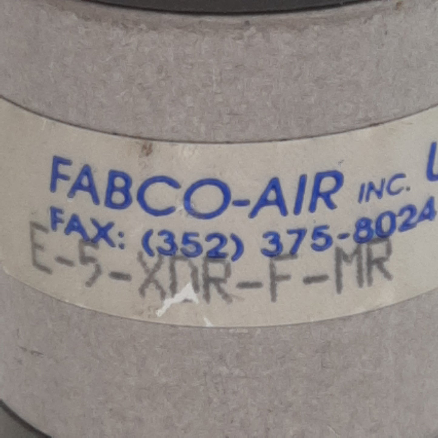Used Fabco-Air E-5-XDR-F-MR Pneumatic Cylinder ø1/2" Bore, 1/2" Stroke, #10-32 250psi