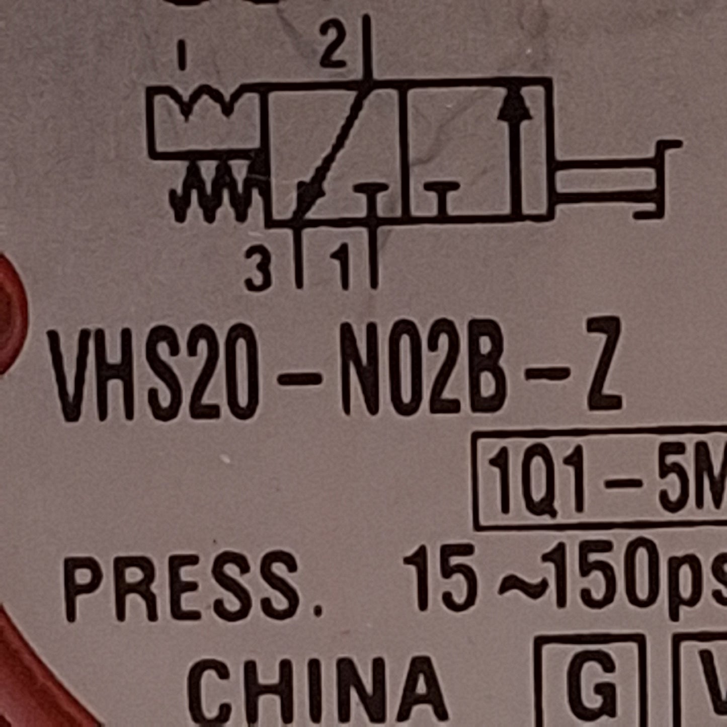 Used SMC VHS20-N02B-Z Single Action Pressure Relief Valve, 15-150psi, 1/4in NPT Ports