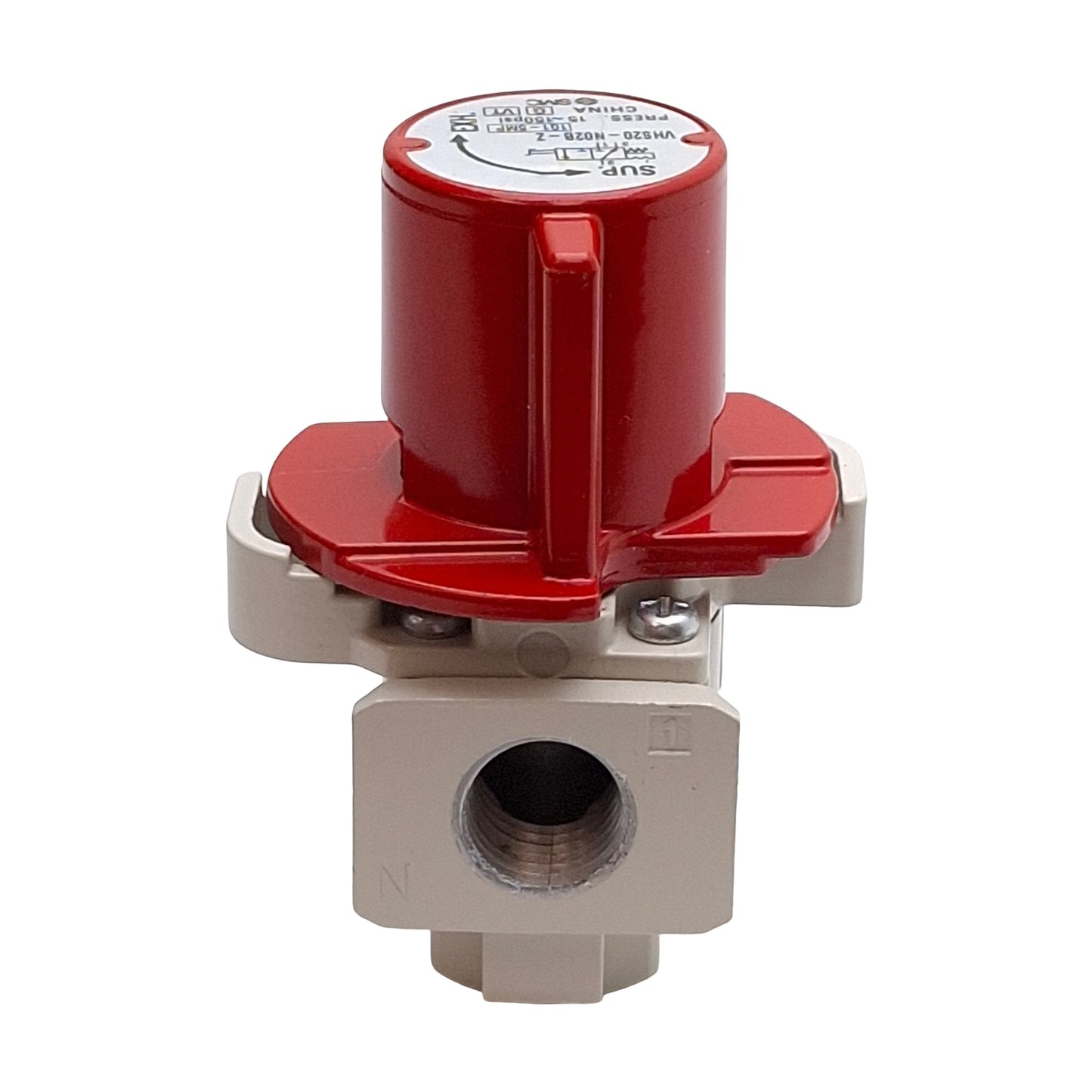 Used SMC VHS20-N02B-Z Single Action Pressure Relief Valve, 15-150psi, 1/4in NPT Ports
