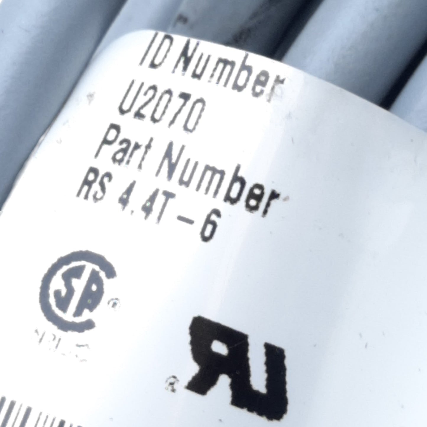 Used Turck RS 4.4T-6 Actuator Sensor Cable M12 Male Straight 4-Pin to Bare End, 6m