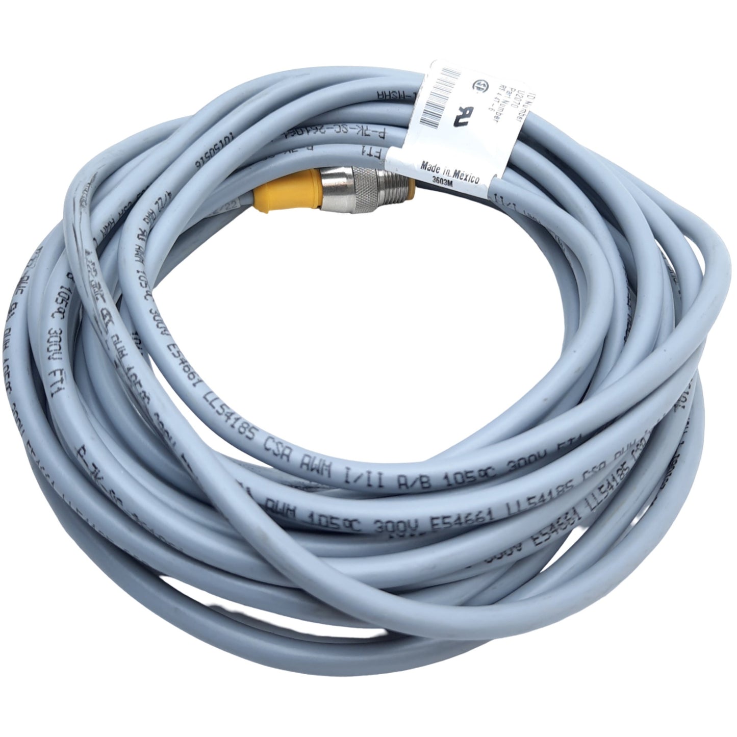 Used Turck RS 4.4T-6 Actuator Sensor Cable M12 Male Straight 4-Pin to Bare End, 6m