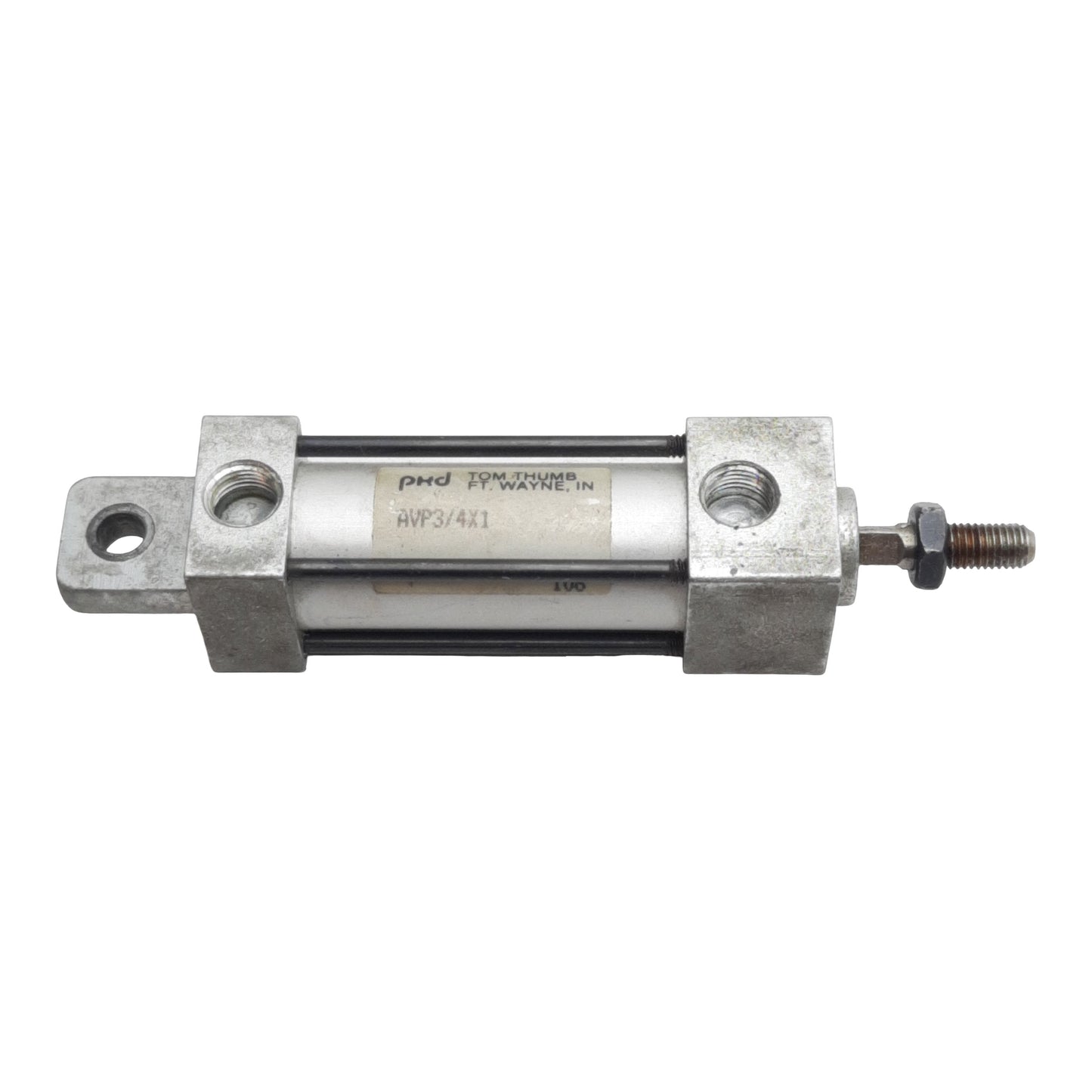 Used PHD AVP3/4X1 Pneumatic Cylinder, ø3/4in Bore, 1in Stroke, 1/8in NPT, 150psi