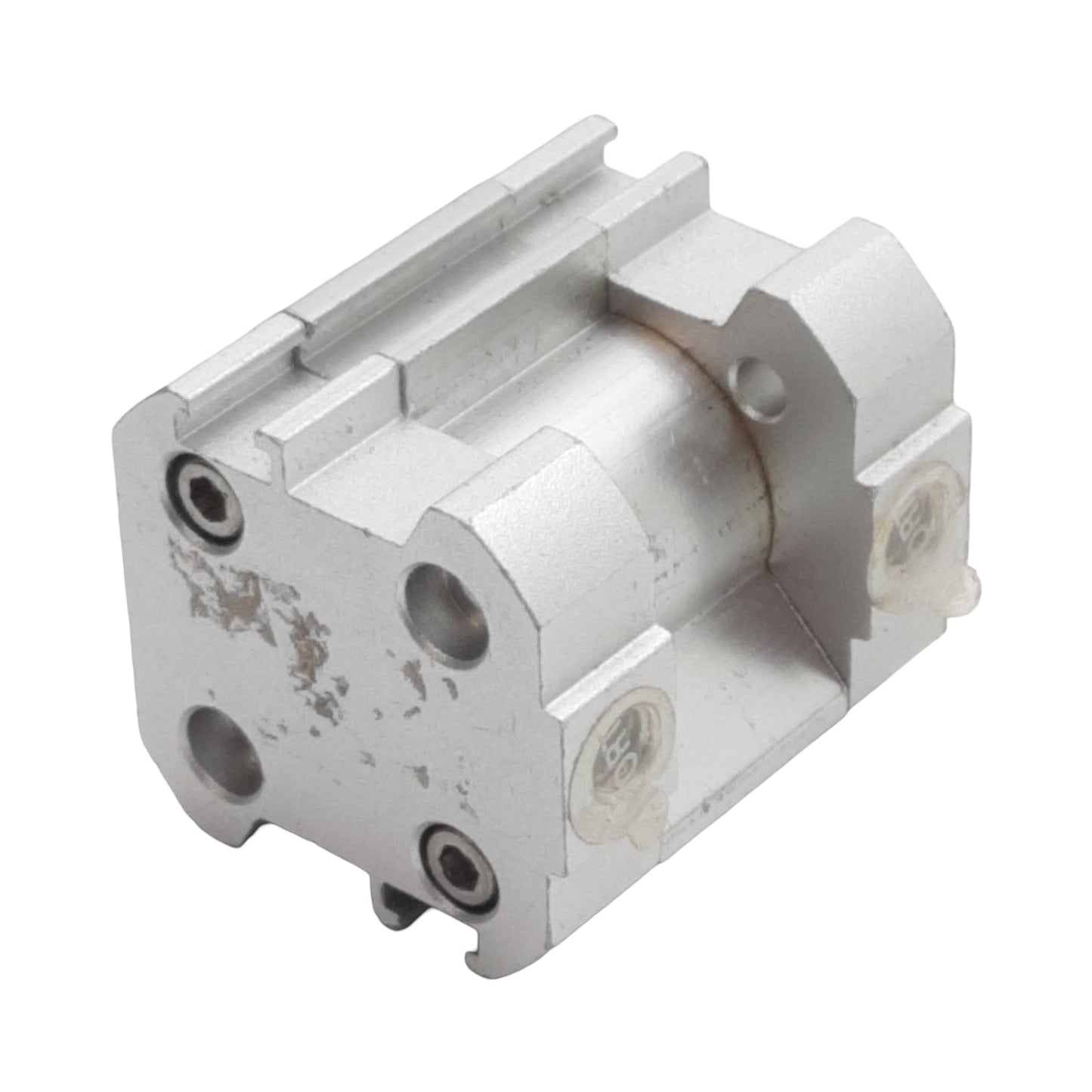 Used SMC NCQ7B056-025T Pneumatic Cylinder, ø0.56in Bore, 0.25in Stroke, M5, 1.37MPa