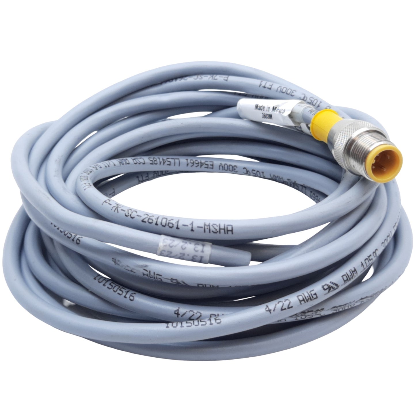 Used Turck RS 4.4T-6 Actuator Sensor Cable M12 Male Straight 4-Pin to Single End, 4m
