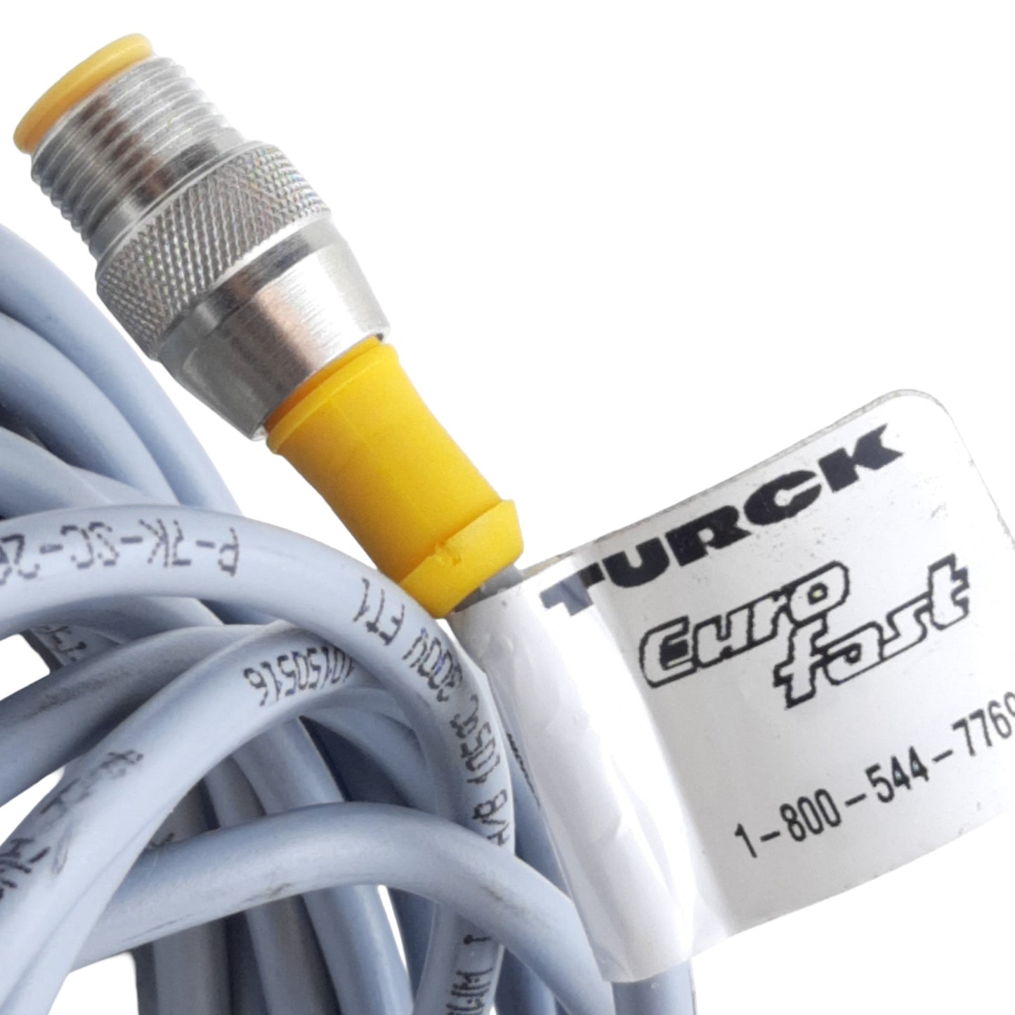 Used Turck RS 4.4T-6 Actuator Sensor Cable M12 Male Straight 4-Pin to Single End, 4m
