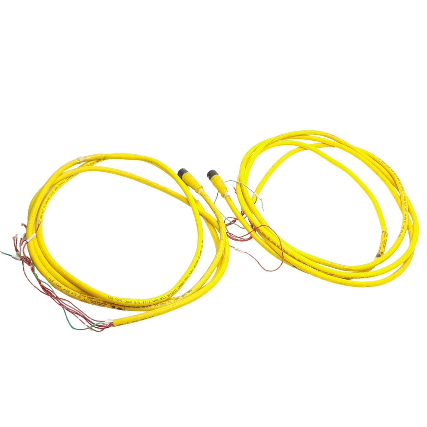 Used Lot of 2 Allen Bradley 889R-F6ACA-2 AC Micro Cordset 250VAC 4A, M12 6-Pin Female