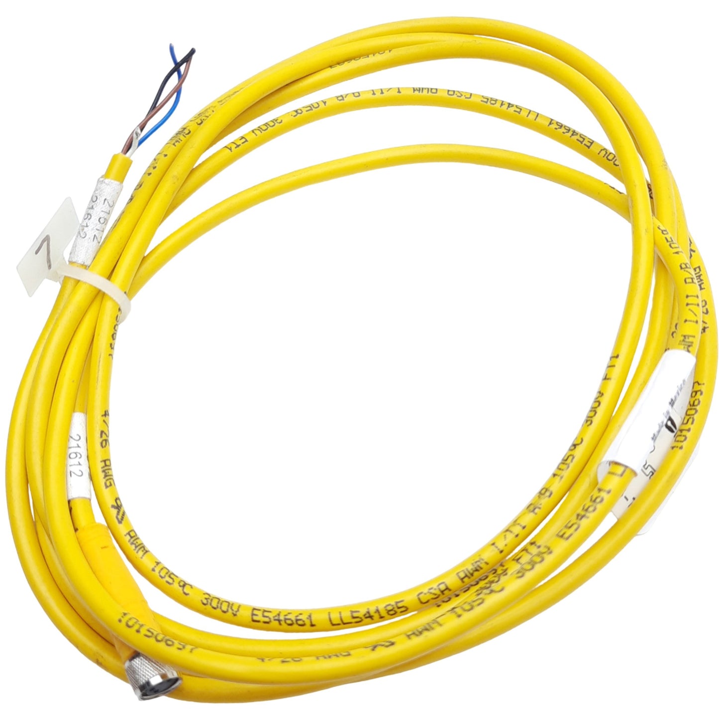 Used Lot of 2 Turck PKG 4M-4 Sensor Cordset M8 Female to Flying Leads, *Cut to 2m*