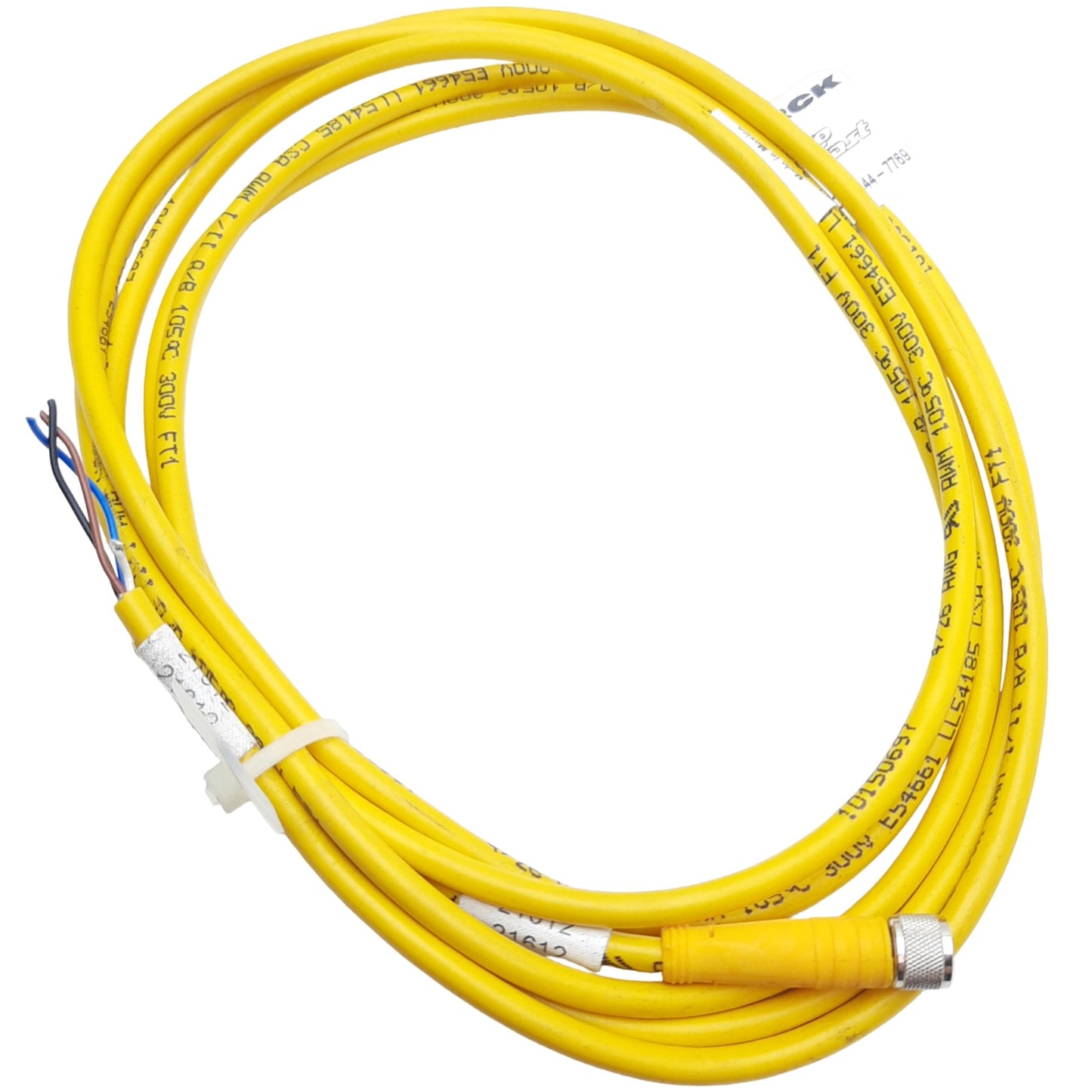 Used Lot of 2 Turck PKG 4M-4 Sensor Cordset M8 Female to Flying Leads, *Cut to 2m*