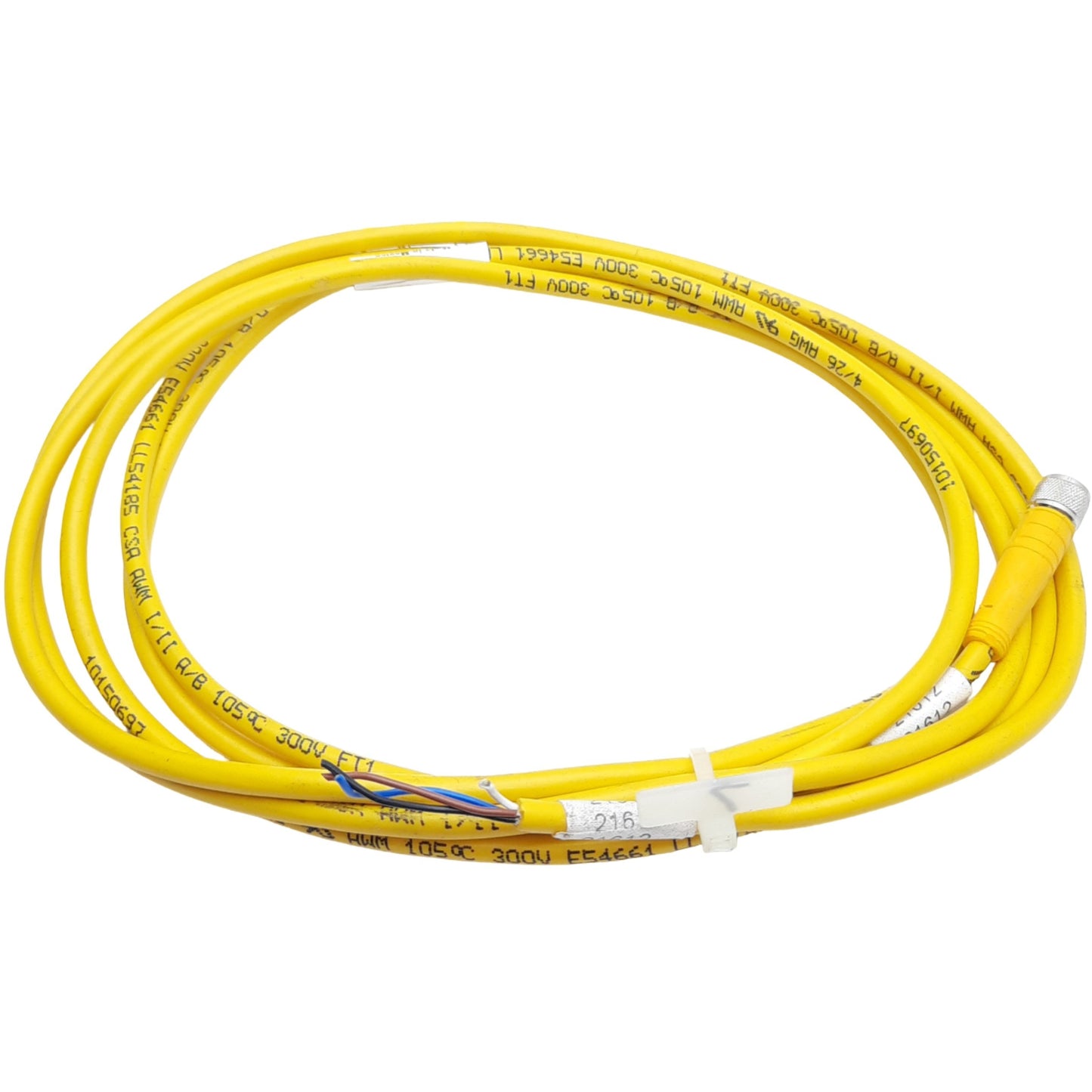 Used Lot of 2 Turck PKG 4M-4 Sensor Cordset M8 Female to Flying Leads, *Cut to 2m*