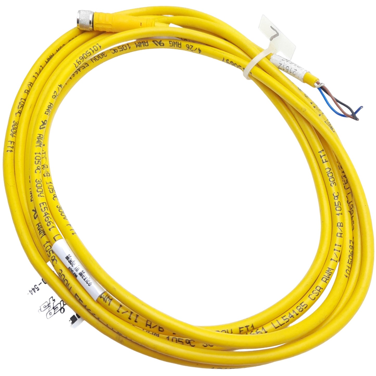 Used Lot of 2 Turck PKG 4M-4 Sensor Cordset M8 Female to Flying Leads, *Cut to 2m*