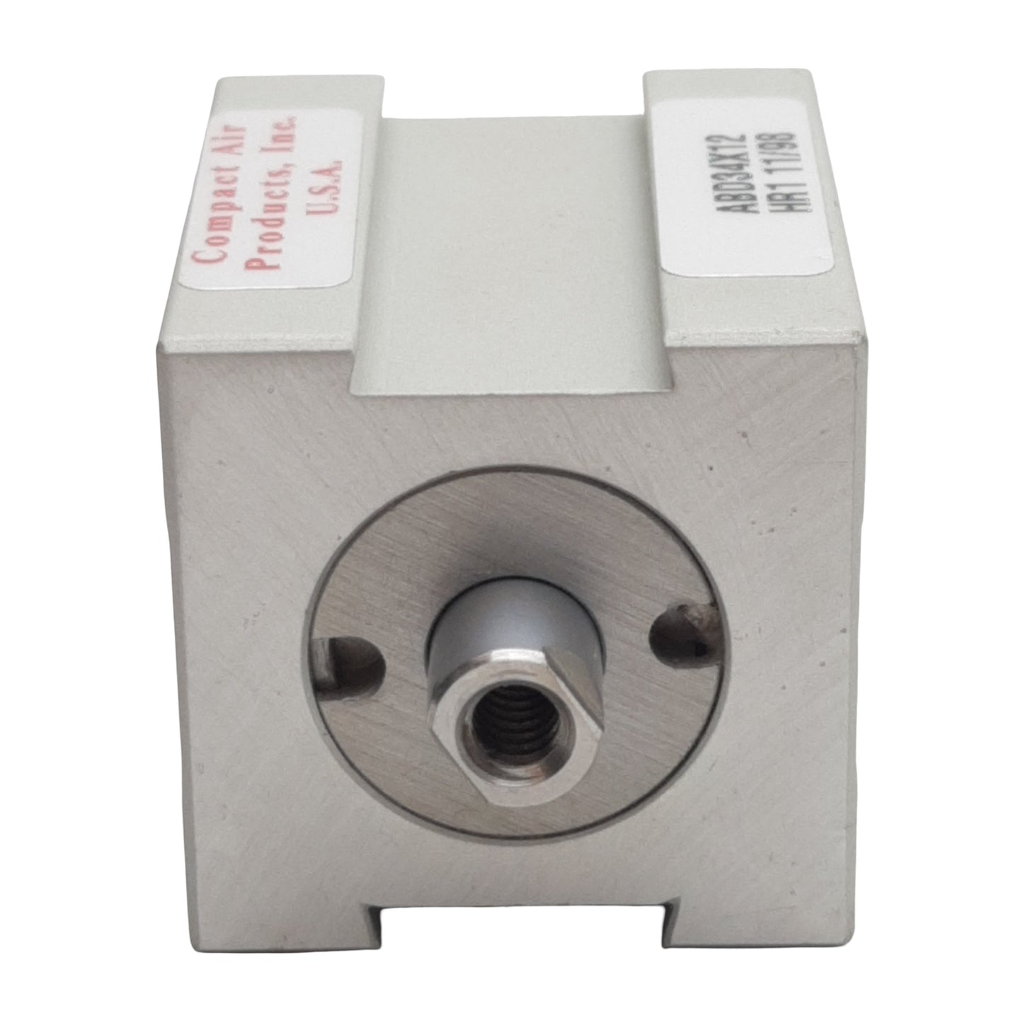 New Compact ABD34X12 Pneumatic Cylinder, ø3/4in Bore, 1/2in Stroke, #10-32, 250psi