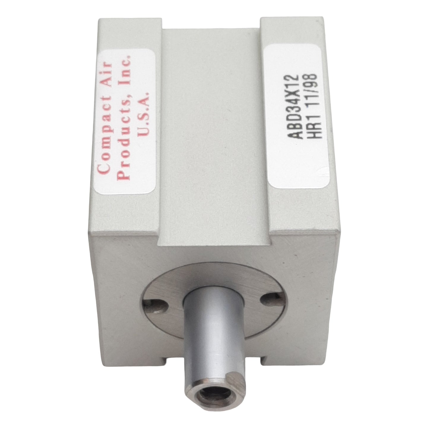 New Compact ABD34X12 Pneumatic Cylinder, ø3/4in Bore, 1/2in Stroke, #10-32, 250psi