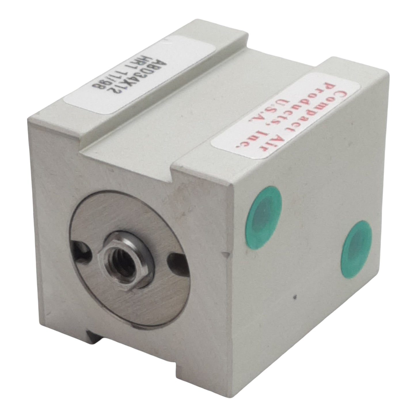 New Compact ABD34X12 Pneumatic Cylinder, ø3/4in Bore, 1/2in Stroke, #10-32, 250psi