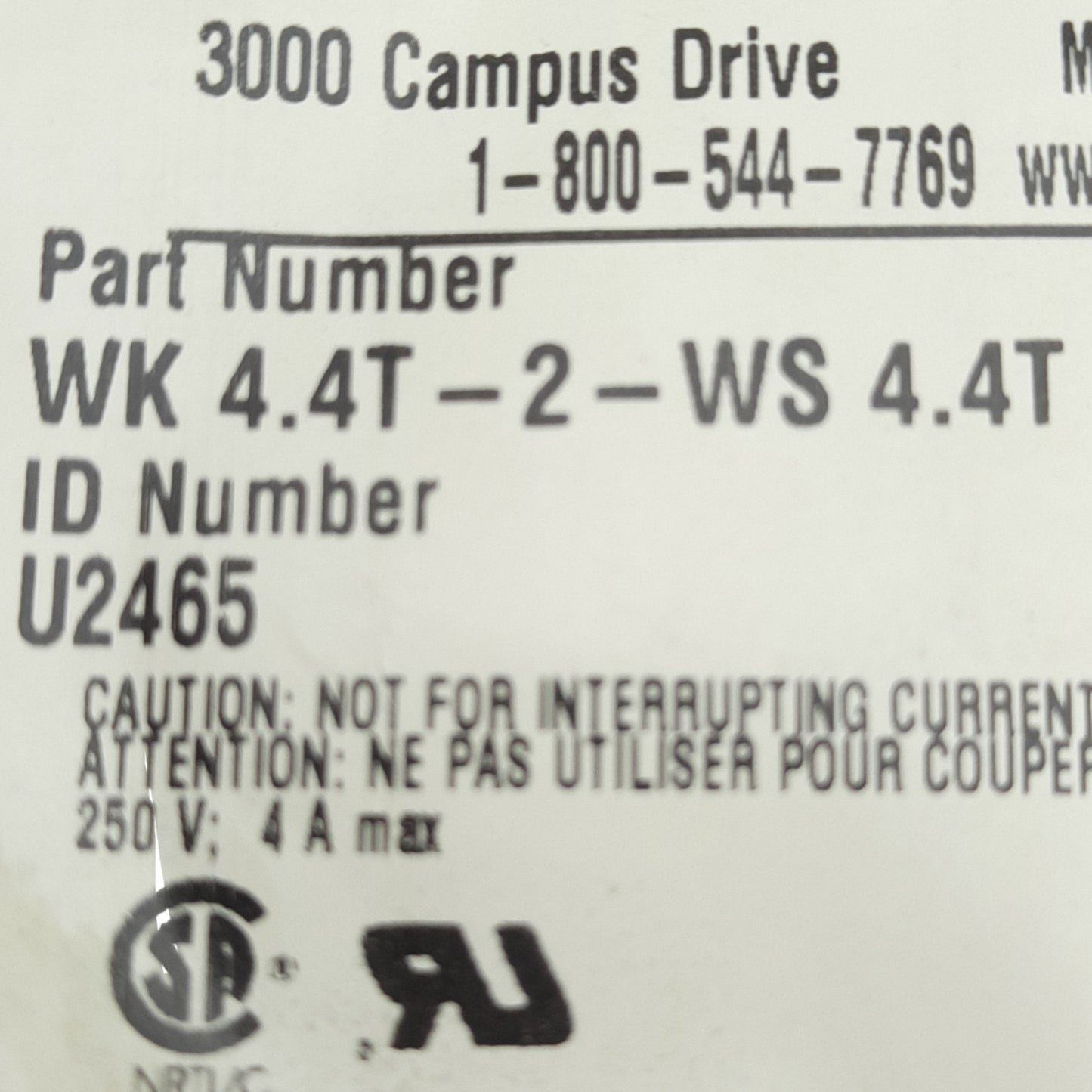 New Turck WK 4.4T-2-WS 4.4T Actuator and Sensor Cable 250V, 4A Max, 2m Length