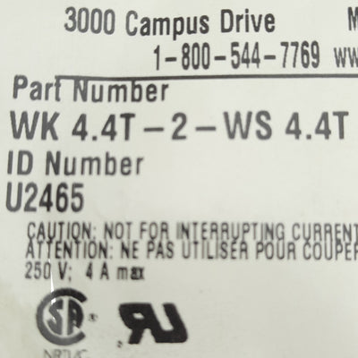 New Turck WK 4.4T-2-WS 4.4T Actuator and Sensor Cable 250V, 4A Max, 2m Length