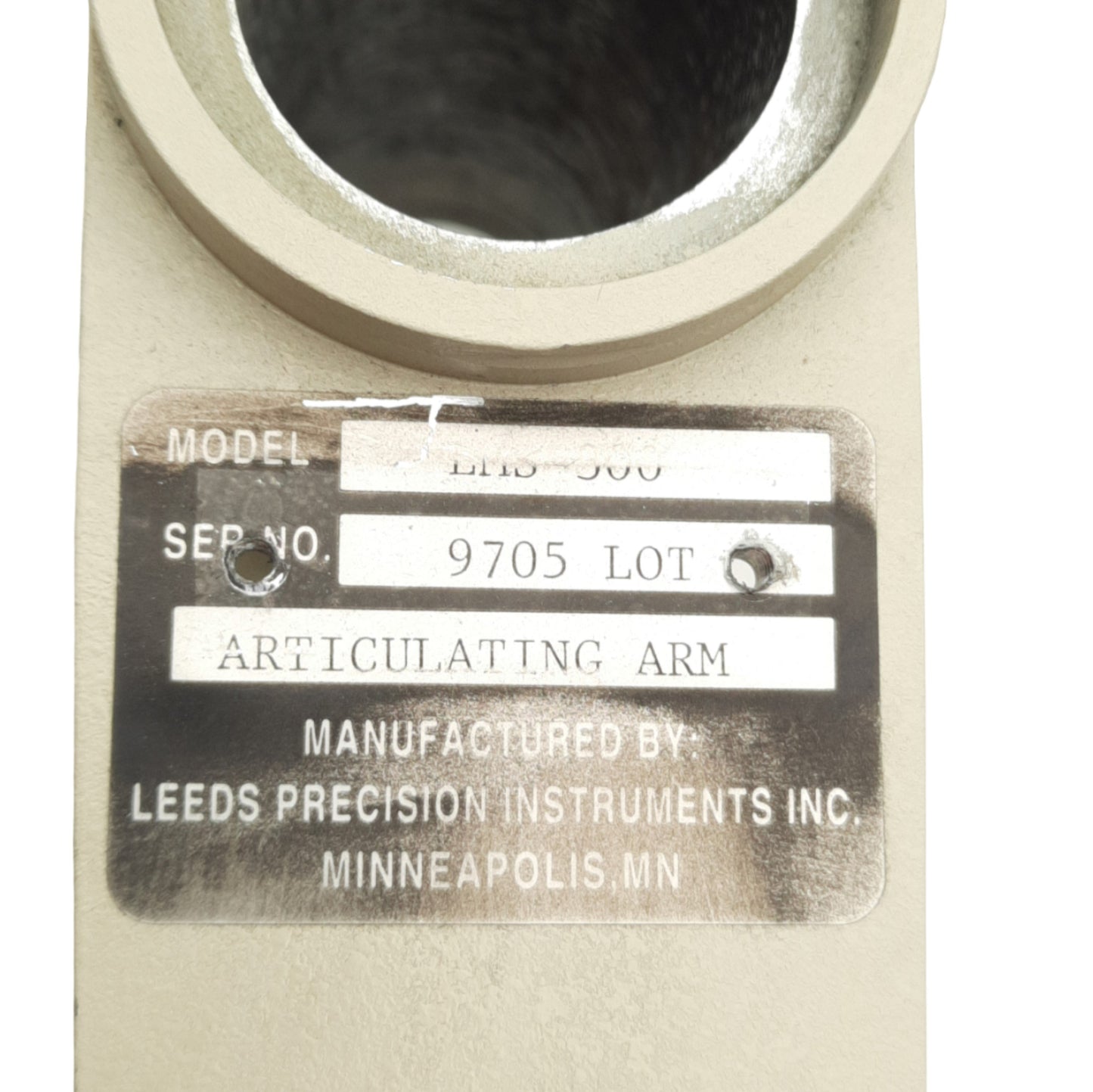 Used Leeds LMS-300 Articulating Microscope Boom Arm 2-Joint, 24.5" Reach *No Bushing*