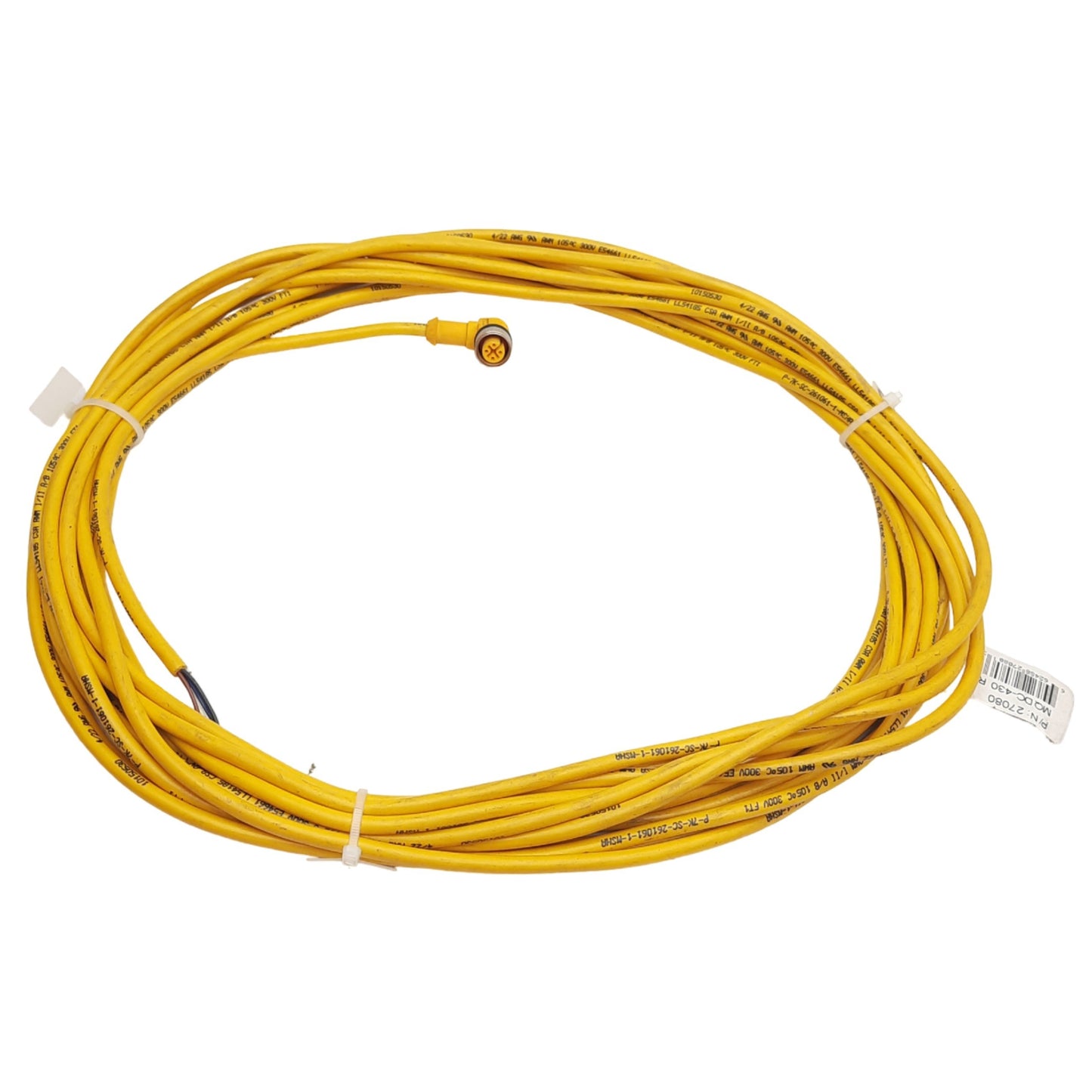 Used Banner Engineering 27080 Single-Ended Cordset 30VDC, 4A, M12 4-Pin Female, 9m