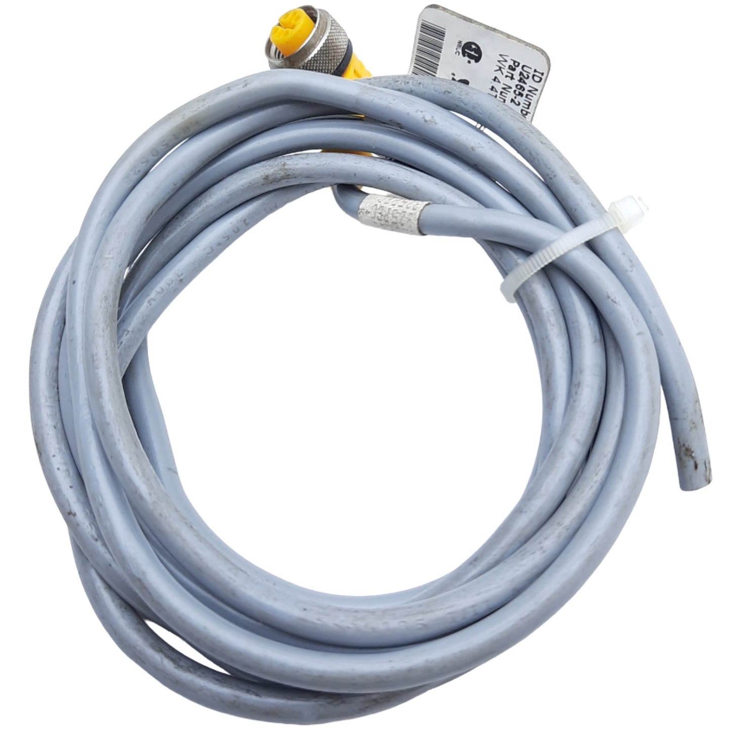 Used Turck WK 4.4T-2-WS 4.4T/S675 Right-Angle M12 Eurofast Female x Bare End Cable 2m