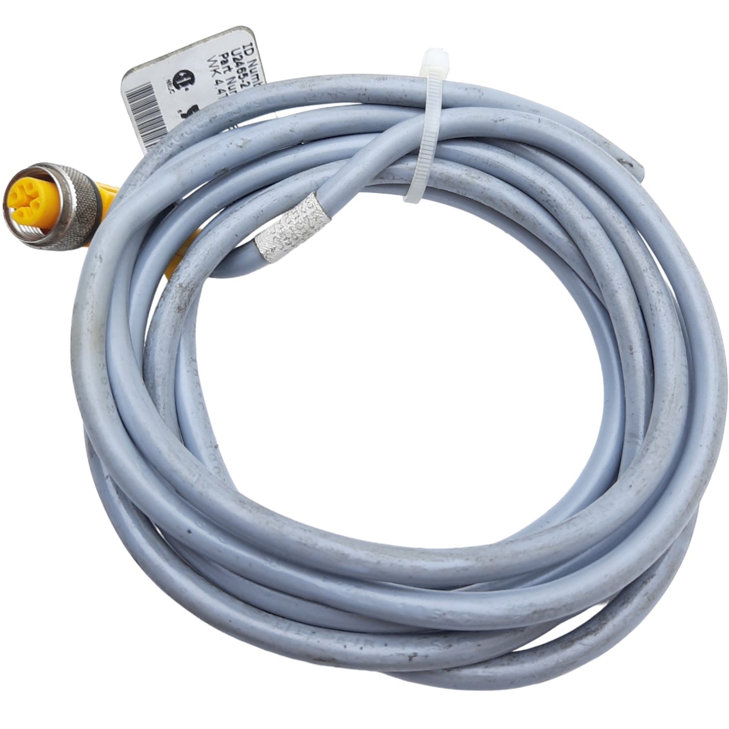 Used Turck WK 4.4T-2-WS 4.4T/S675 Right-Angle M12 Eurofast Female x Bare End Cable 2m