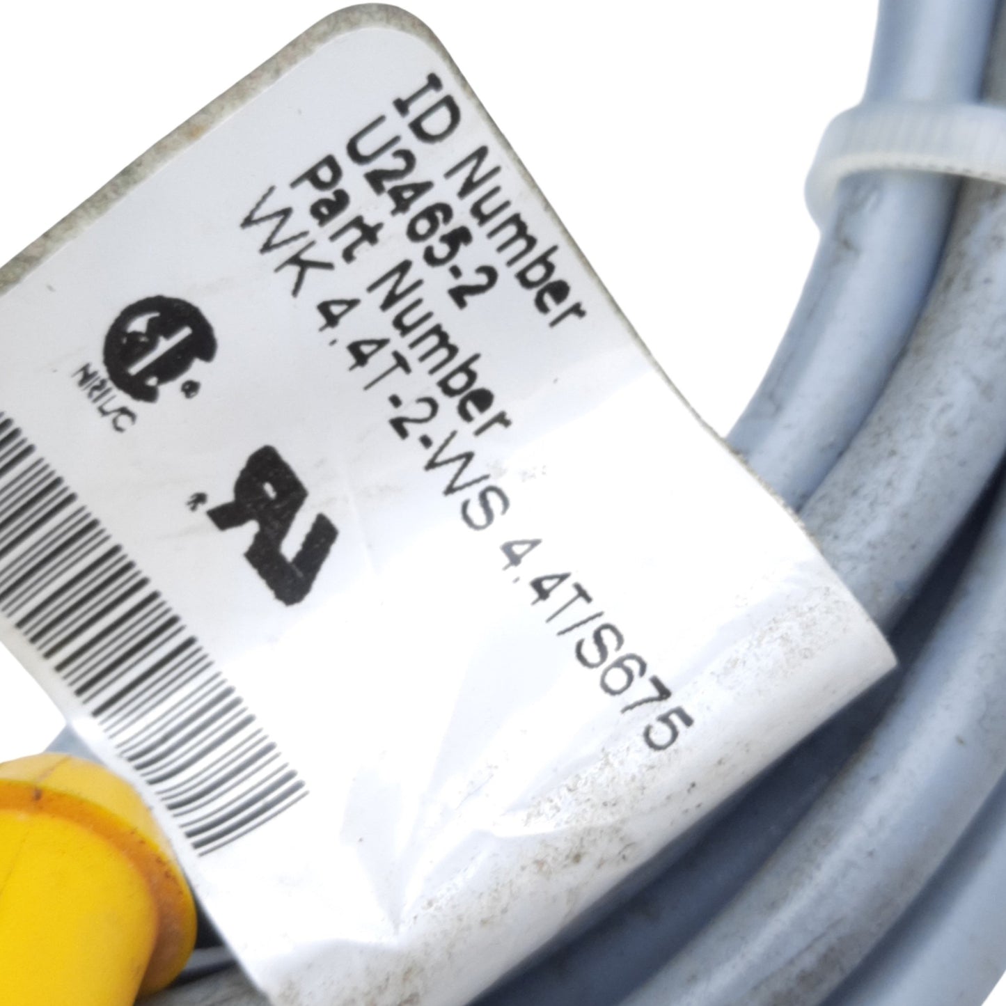 Used Turck WK 4.4T-2-WS 4.4T/S675 Right-Angle M12 Eurofast Female x Bare End Cable 2m