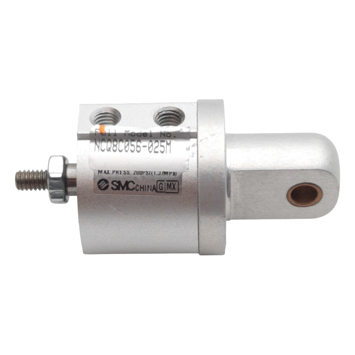 Used SMC NCQ8C056-025M Pneumatic Cylinder, ø9/16in Bore, 1/4in Stroke, #10-32, 200psi