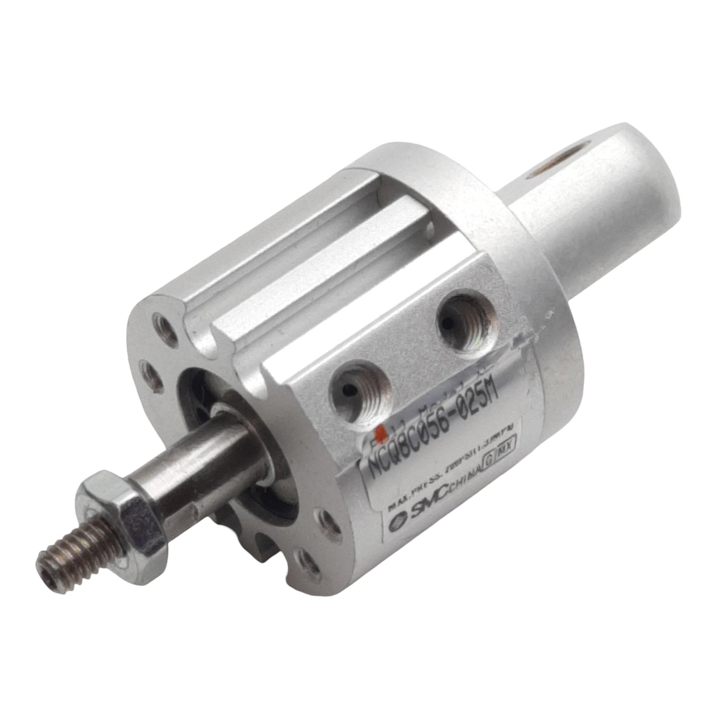 Used SMC NCQ8C056-025M Pneumatic Cylinder, ø9/16in Bore, 1/4in Stroke, #10-32, 200psi