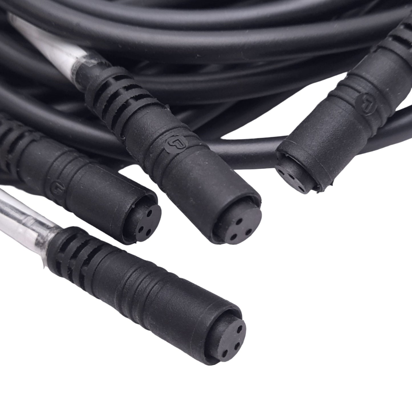 Used Lot of 4 Baumer ES9.5 Sensor Cables, M8 3-Pin Female, 60VAC/DC, 4ft Length