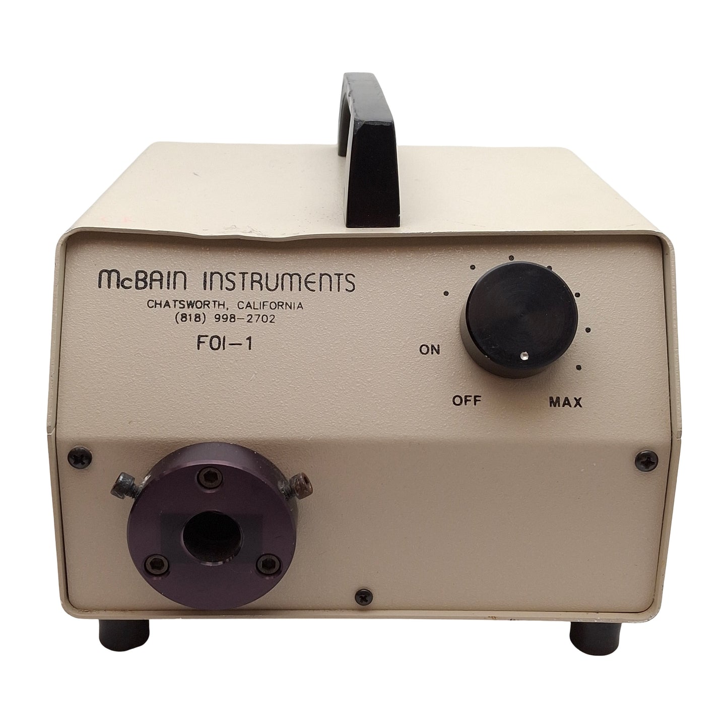 Used McBain Instruments FOI-1A Fiber Optic Illuminator, ø5/8in Port, 120VAC
