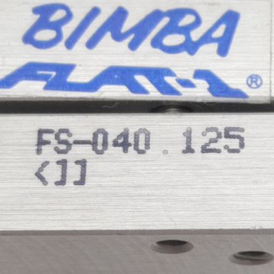 Used Bimba FS-040.125 FLAT-1 Pneumatic Cylinder, ø3/4in Bore, 0.125in Stroke, #10-32
