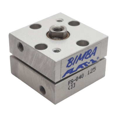 Used Bimba FS-040.125 FLAT-1 Pneumatic Cylinder, ø3/4in Bore, 0.125in Stroke, #10-32