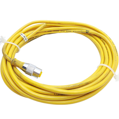 Used Banner MQDC-415 4-Pin Single-Ended M12 Female Straight Micro Cordset Yellow, 5m