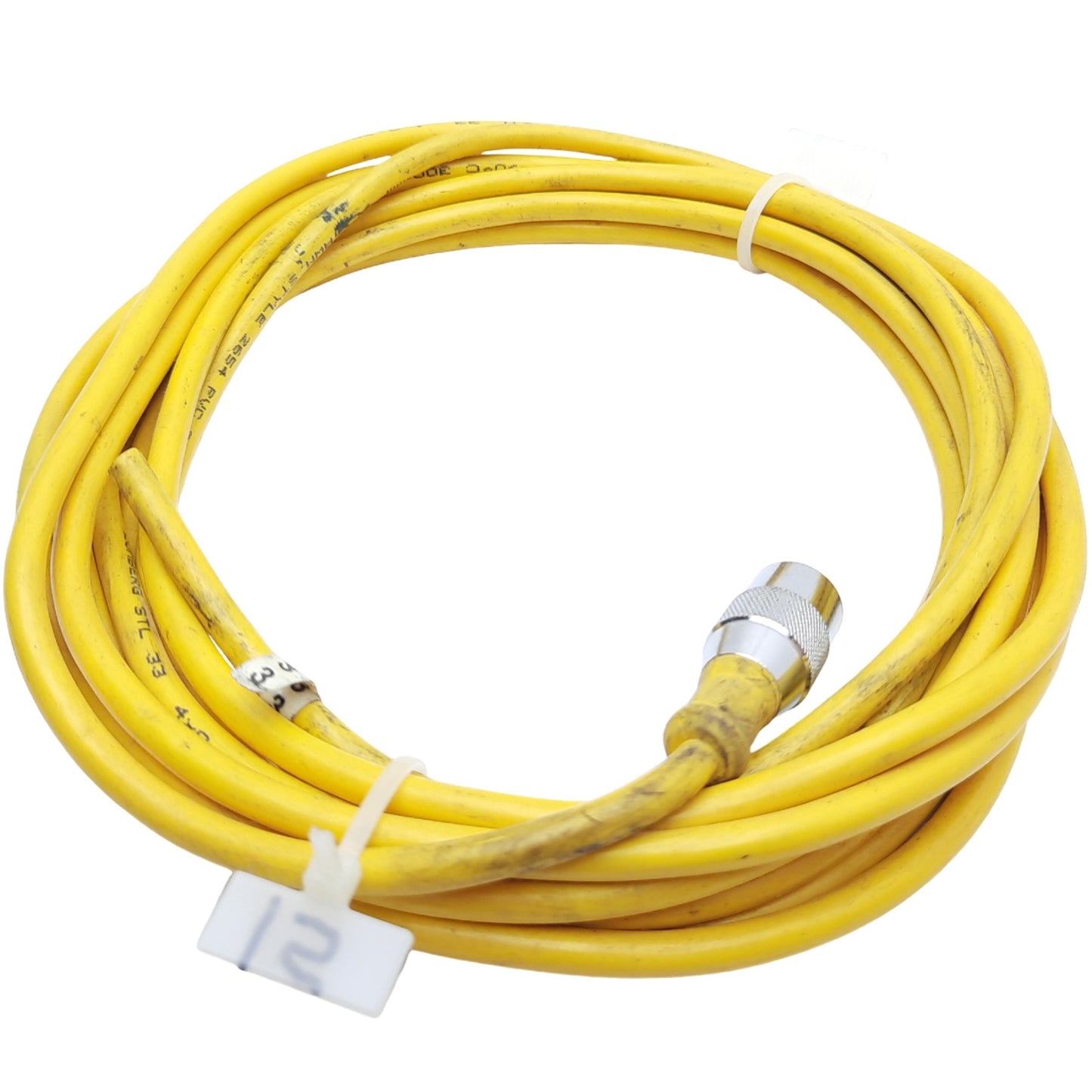 Used Banner MQDC-415 4-Pin Single-Ended M12 Female Straight Micro Cordset Yellow, 5m