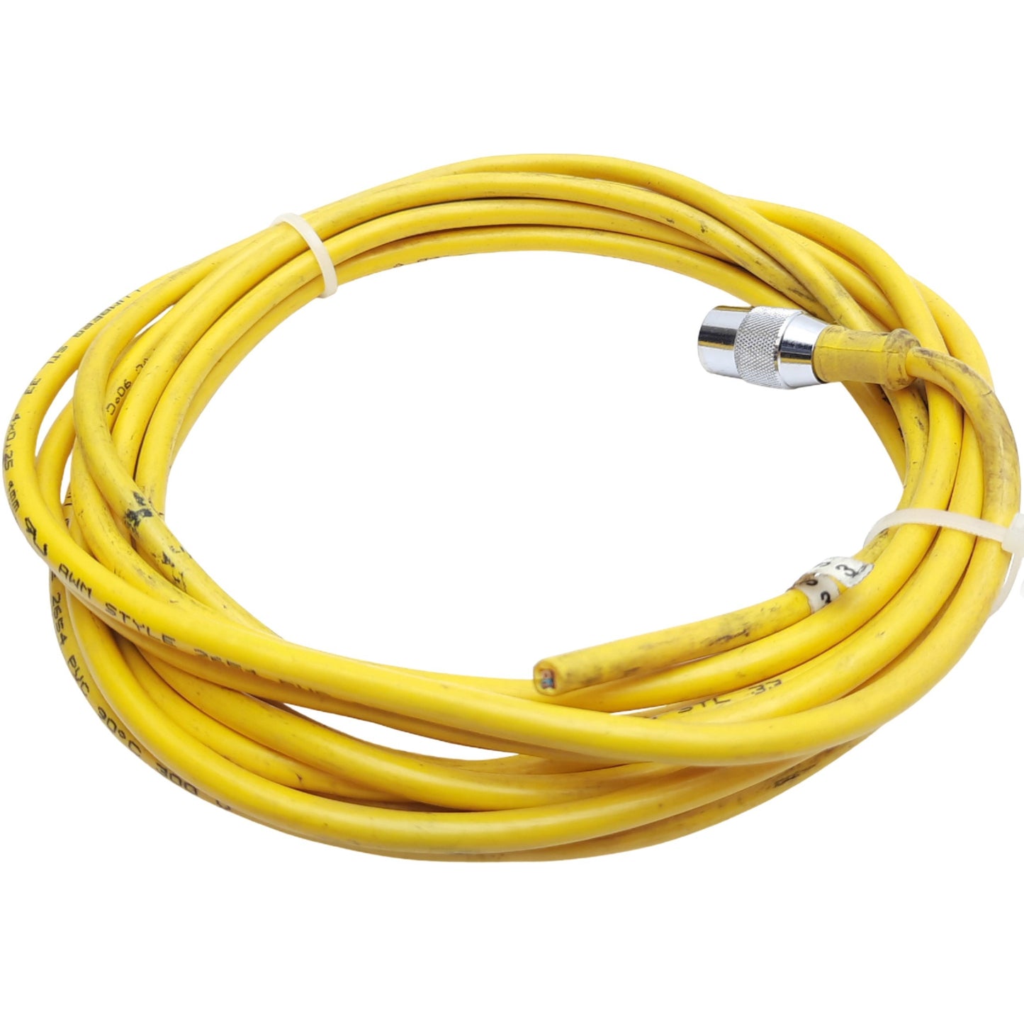 Used Banner MQDC-415 4-Pin Single-Ended M12 Female Straight Micro Cordset Yellow, 5m