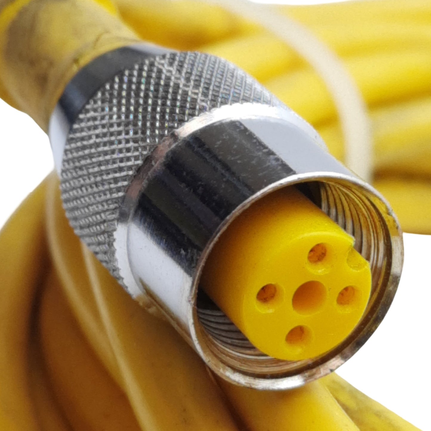 Used Banner MQDC-415 4-Pin Single-Ended M12 Female Straight Micro Cordset Yellow, 5m