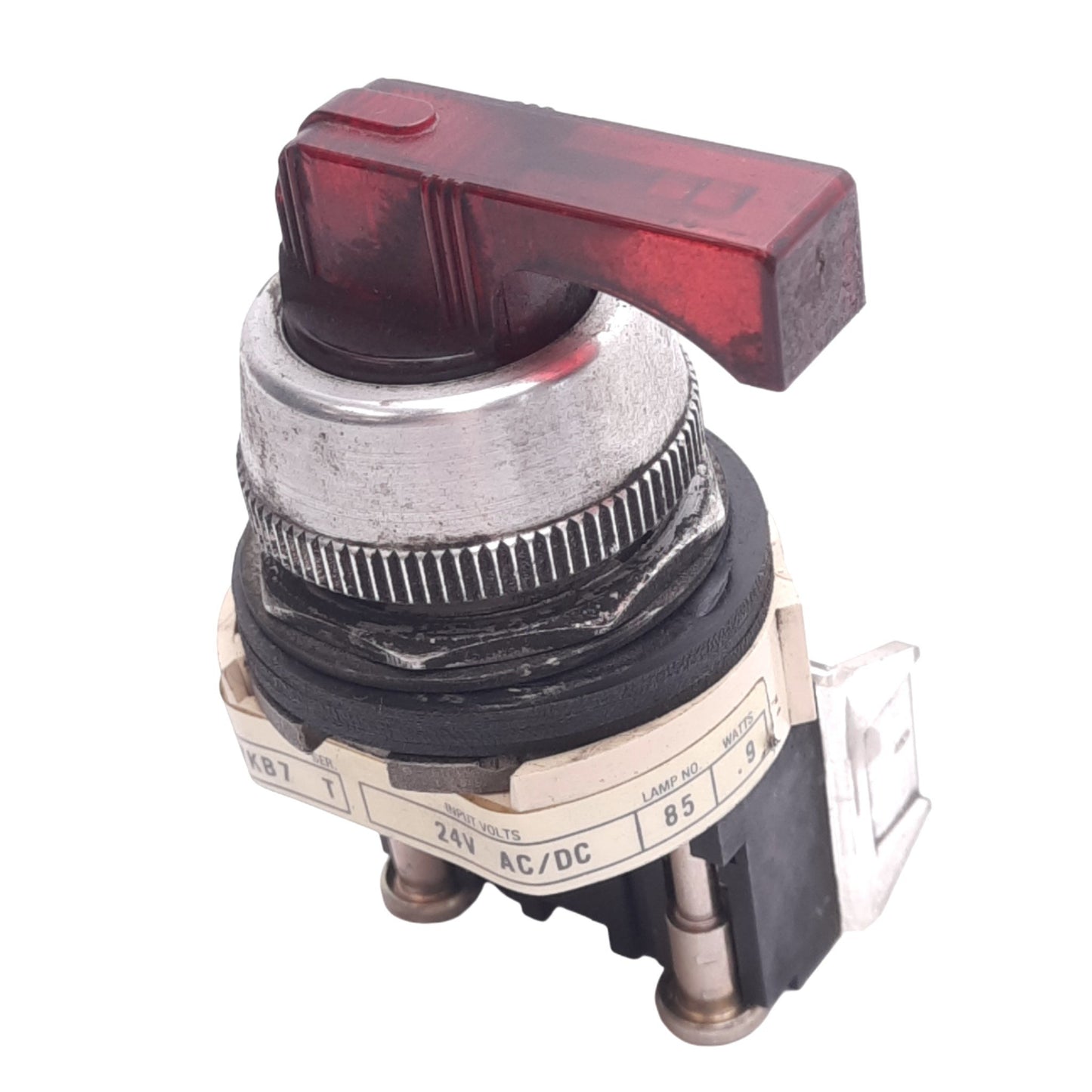 Used Allen Bradley 800T-24JX17KB7 Selector Switch, 3-Position, ø30mm, 1NO 1NC, 600V