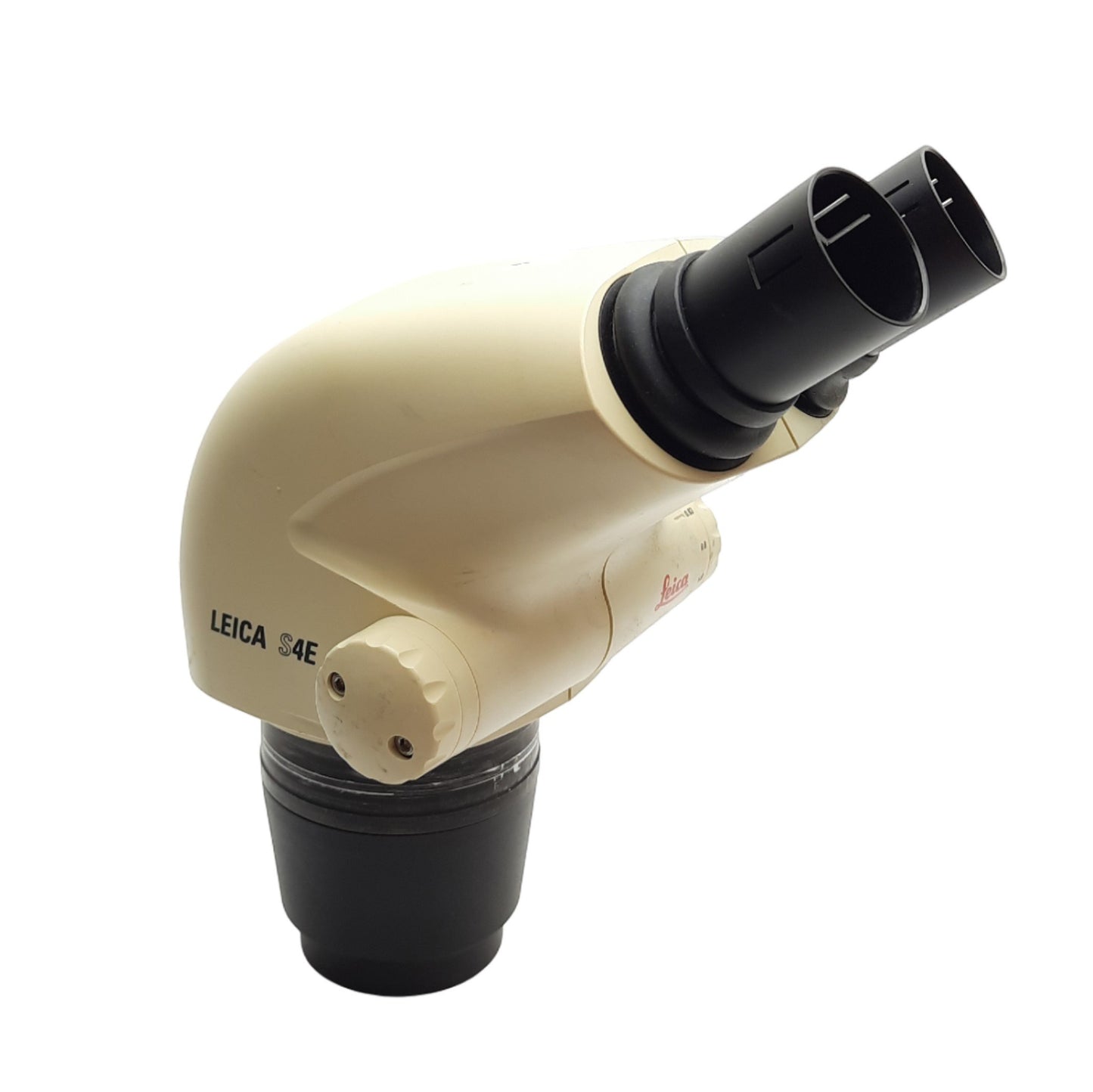 Used Leica 10446293 S4E Stereo Microscope Head, 0.63x to 3.0x Mag, *No Eyepieces*