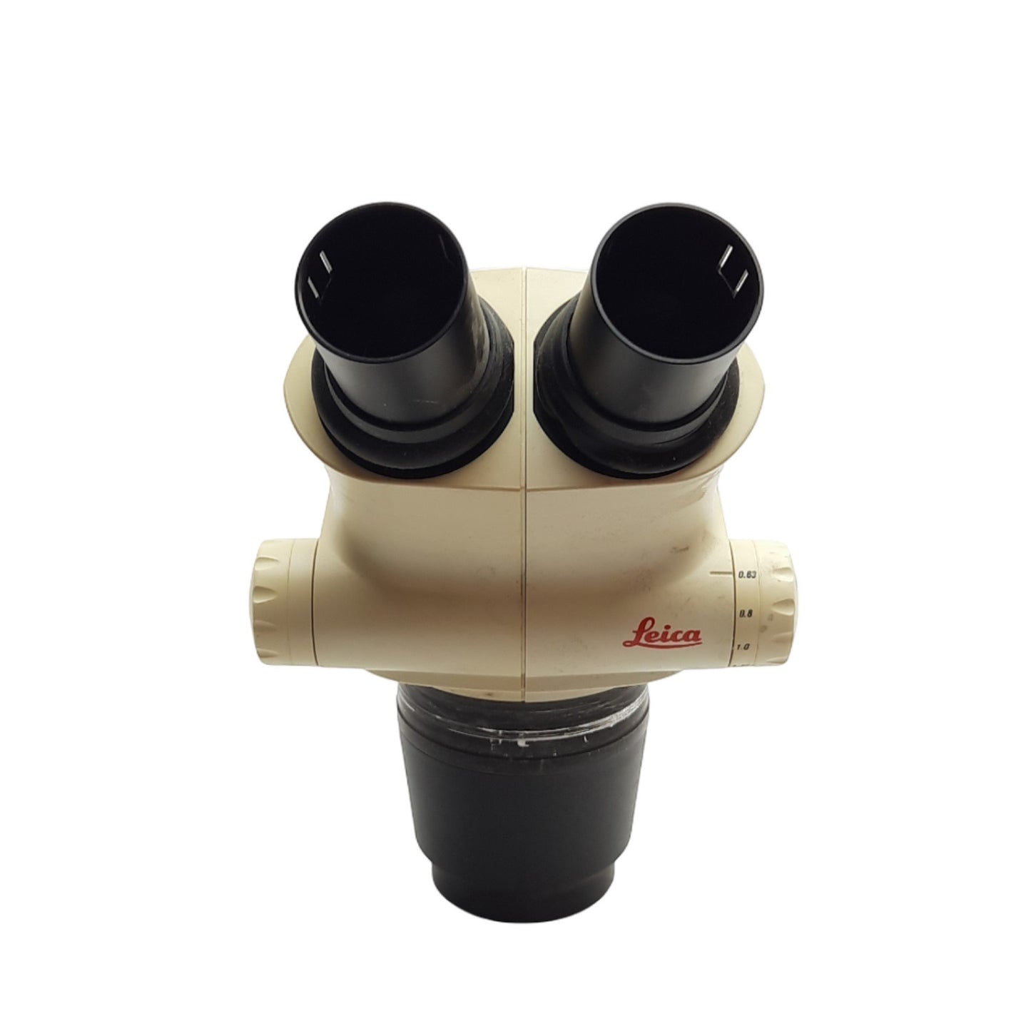 Used Leica 10446293 S4E Stereo Microscope Head, 0.63x to 3.0x Mag, *No Eyepieces*