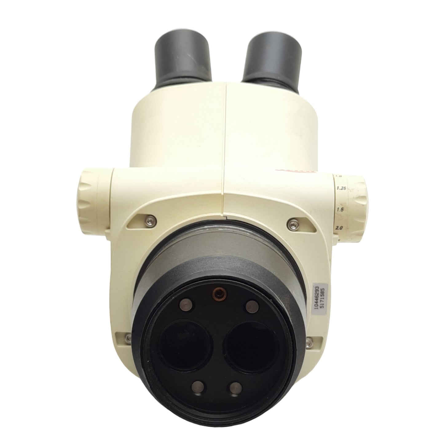 Used Leica 10446293 S4E Stereo Microscope Head, 0.63x to 3.0x Mag, *No Eyepieces*