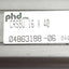 Used PHD CRS5U16X40 Pneumatic Cylinder, ø16mm Bore, 40mm Stroke, #10-32, 150psi