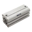 Used SMC NCDQ8A075-150 Pneumatic Cylinder ø3/4in Bore, 1-1/2in Stroke, #10-32, 200psi