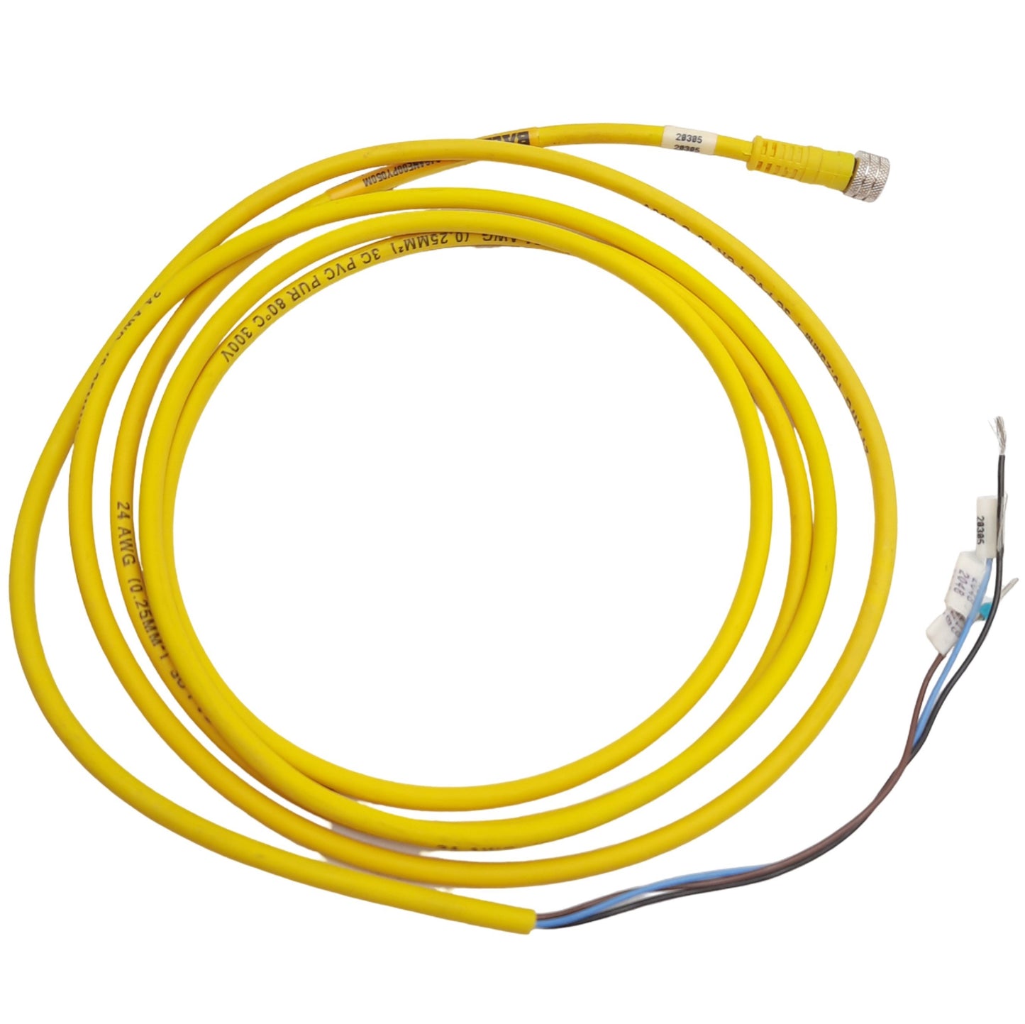 Used Lot of 2 Balluff C49ANE00PY050M Cordset 60VAC/75VDC, M8 3-Pin Female, 2m