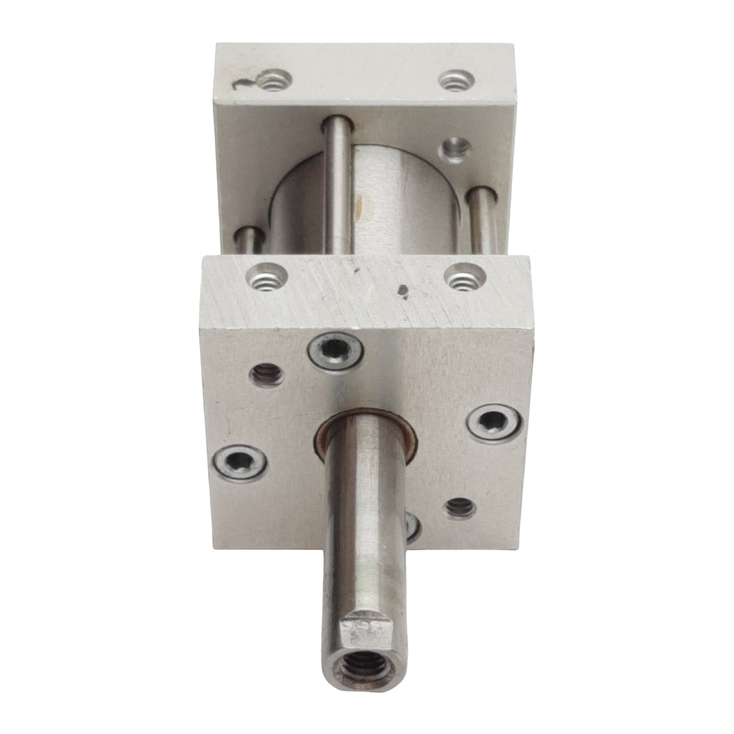 Used Bimba FS-041 FLAT-1 Square Pneumatic Cylinder, ø3/4in Bore, 1in Stroke, #10-32