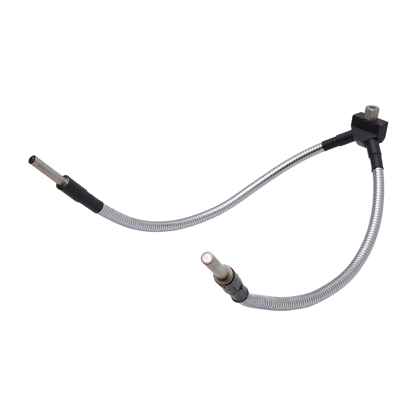 Used Dual Gooseneck Fiber Optic Light Guide, ø16mm Input, ø8mm Outputs, 18in Necks
