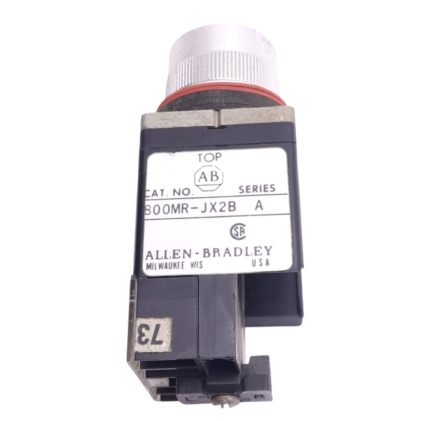 Used Allen Bradley 800MR-JX2B Selector Switch, 3-Position, ø22mm, 1NO 1NC, 300V 10A
