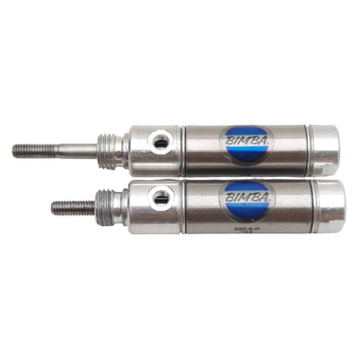 Used Lot of 2 Bimba 020.5-D Pneumatic Cylinder, ø9/16in Bore, 1/2in Stroke, #10-32