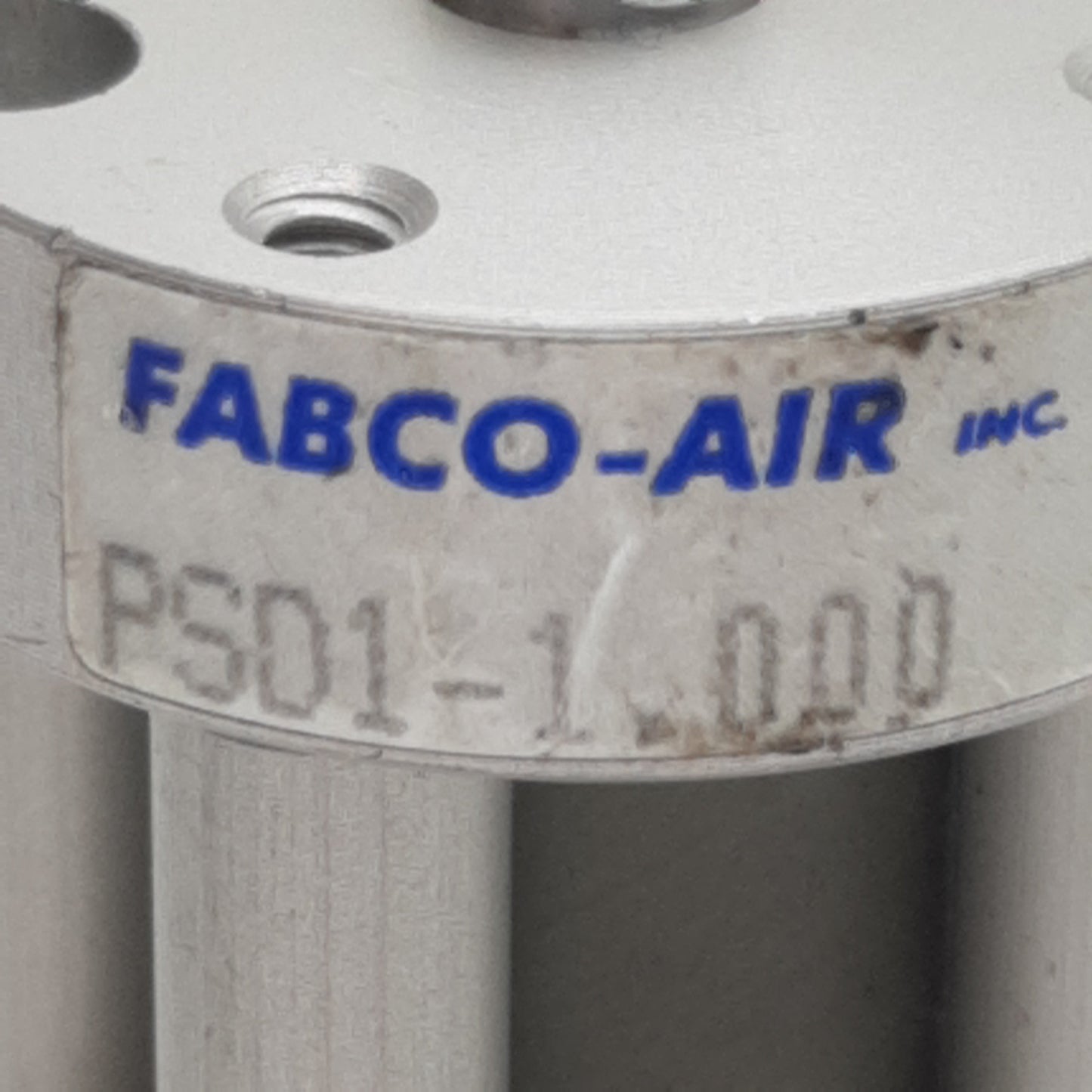 Used Fabco-Air PSD1-1.000 Pneumatic Cylinder, ø1/2in Bore, 1in Stroke, #10-32, 200psi